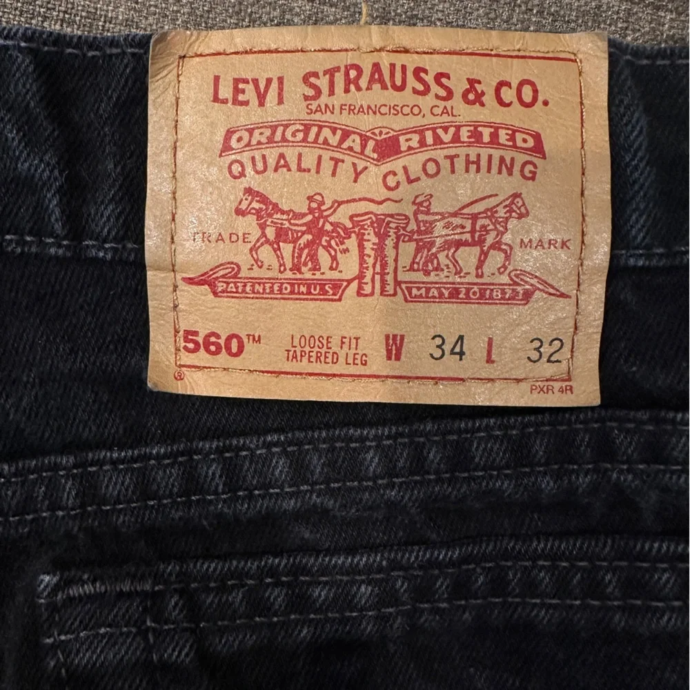 Levi's 560 Mom Jean Vintage 98 Black Jeans‎  made in USA 34